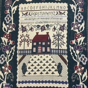 VTG Goodwin Weavers Country Sampler Amish Horse Buggy Tapestry Throw Blanket 123